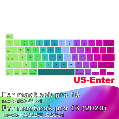 naljepnica za prijenosno računalo za macbook pro13 2020 A2289 A2251 poklopac tipkovnice Zaštitna folija za prijenosno računalo pro16 A2141 silikonska torbica za tipkovnicu US/EU