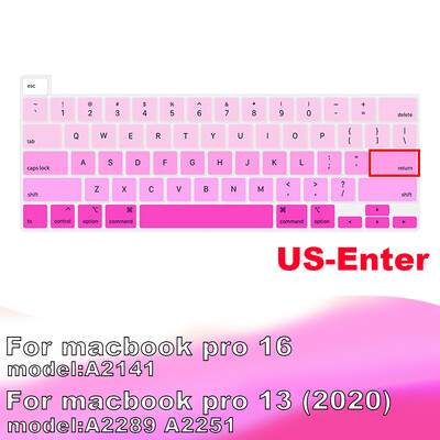 naljepnica za prijenosno računalo za macbook pro13 2020 A2289 A2251 poklopac tipkovnice Zaštitna folija za prijenosno računalo pro16 A2141 silikonska torbica za tipkovnicu US/EU