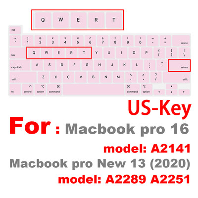 naljepnica za prijenosno računalo za macbook pro13 2020 A2289 A2251 poklopac tipkovnice Zaštitna folija za prijenosno računalo pro16 A2141 silikonska torbica za tipkovnicu US/EU