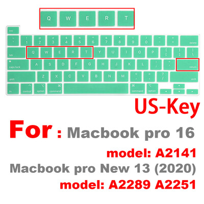 naljepnica za prijenosno računalo za macbook pro13 2020 A2289 A2251 poklopac tipkovnice Zaštitna folija za prijenosno računalo pro16 A2141 silikonska torbica za tipkovnicu US/EU