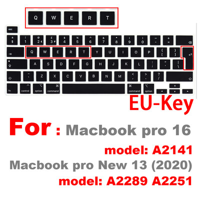 naljepnica za prijenosno računalo za macbook pro13 2020 A2289 A2251 poklopac tipkovnice Zaštitna folija za prijenosno računalo pro16 A2141 silikonska torbica za tipkovnicu US/EU