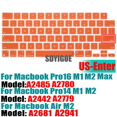 Capac tastatură Ultra subțire pentru MacBook Air 15" M2 (A2941) MacBook Air 13,6" (A2681) MacBook Pro 14"16" (A2779A2442A2780A2485)