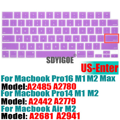 Capac tastatură Ultra subțire pentru MacBook Air 15" M2 (A2941) MacBook Air 13,6" (A2681) MacBook Pro 14"16" (A2779A2442A2780A2485)