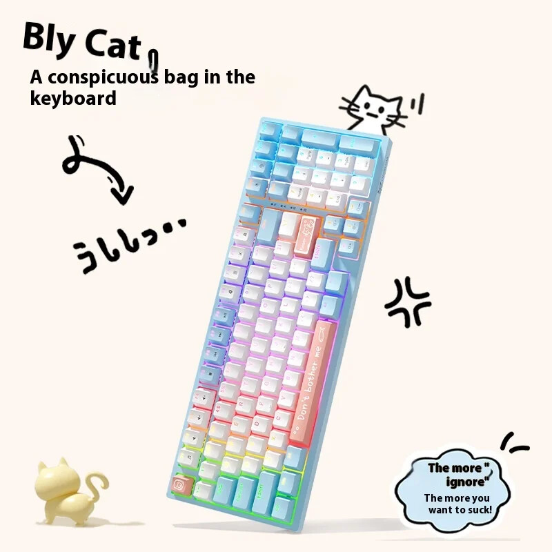 SUMREDA G38 mechanikus billentyűzet RGB Gaming TYPE-C vezetékes billentyűzet Érintésmentes billentyűzet Testreszabása irodai játékosoknak ajándék kiegészítők