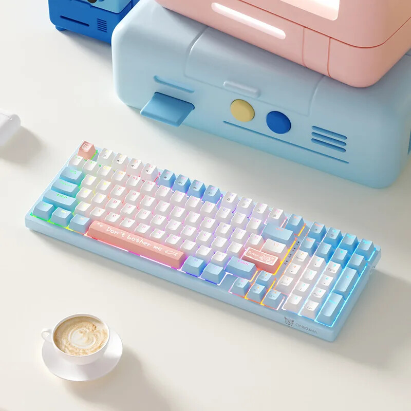 SUMREDA G38 mechanikus billentyűzet RGB Gaming TYPE-C vezetékes billentyűzet Érintésmentes billentyűzet Testreszabása irodai játékosoknak ajándék kiegészítők