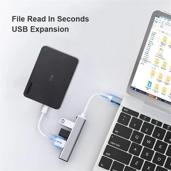 4 θύρες USB Hub 3.0 Extender Type C σε USB 3.0 Splitter για Αξεσουάρ φορητών υπολογιστών OTG Multi Docking Station για Macbook Air Pro