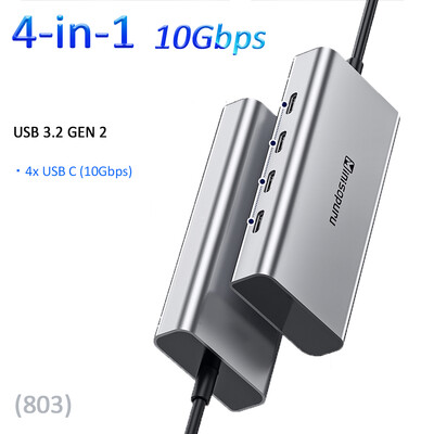 Minisopuru HUB USB C centrmezgls 10 Gbps centrmezgls C tipa USB uz USB 3.2 PD 100 W adapteris Macbook Pro iMac datora piederumiem USB centrmezgls