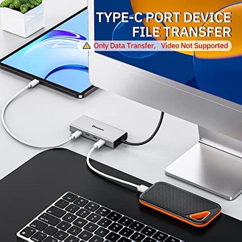 Minisopuru HUB USB C centrmezgls 10 Gbps centrmezgls C tipa USB uz USB 3.2 PD 100 W adapteris Macbook Pro iMac datora piederumiem USB centrmezgls