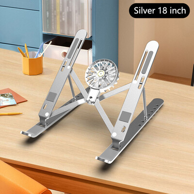 Skladací chladiaci stojan na notebook, prenosný stojan na chladenie notebooku pre 16-18 palcový tablet, stolný držiak s ventilátormi