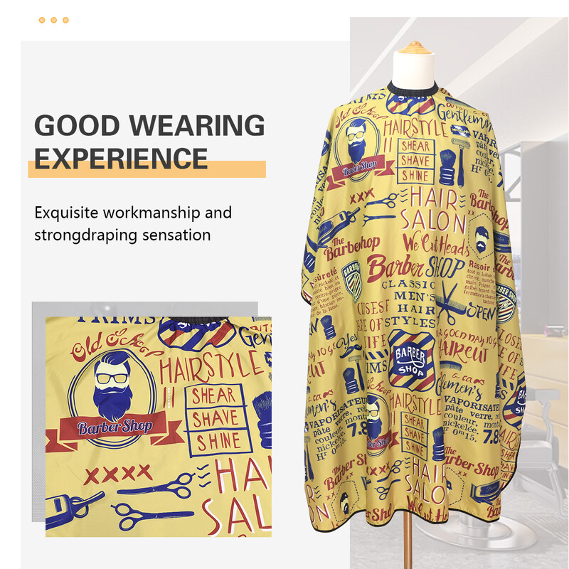 Frizieru priekšauts Ūdensnecaurlaidīgs frizieru tērps Frizieris Modes Raksts Matu Griešana Audums Antistatiska Frizūra Apmetņi Instrumenti