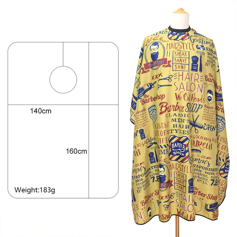 Frizieru priekšauts Ūdensnecaurlaidīgs frizieru tērps Frizieris Modes Raksts Matu Griešana Audums Antistatiska Frizūra Apmetņi Instrumenti