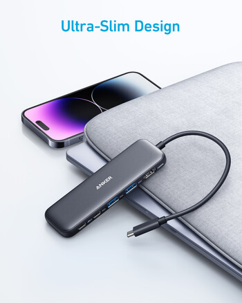 Anker 332 USB-C хъб 5-в-1 USB хъб докинг станция usb c външна графична карта за лаптопи 5 гигабита в секунда