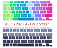 EU Spanish for Macbook Air 13 2020 M1 Chip A2337 A2179 Keyboard Cover Skin Rainbow Silicon For Macbook Air 13 2020 Keyboard Skin