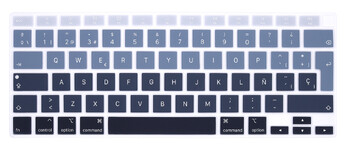 EU Spanish for Macbook Air 13 2020 M1 Chip A2337 A2179 Keyboard Cover Skin Rainbow Silicon For Macbook Air 13 2020 Keyboard Skin