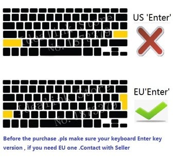 EU Spanish for Macbook Air 13 2020 M1 Chip A2337 A2179 Keyboard Cover Skin Rainbow Silicon For Macbook Air 13 2020 Keyboard Skin