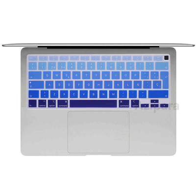 EU Spanish for Macbook Air 13 2020 M1 Chip A2337 A2179 Keyboard Cover Skin Rainbow Silicon For Macbook Air 13 2020 Keyboard Skin