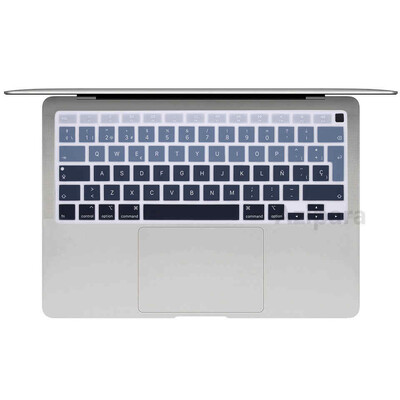 EU Spanish for Macbook Air 13 2020 M1 Chip A2337 A2179 Keyboard Cover Skin Rainbow Silicon For Macbook Air 13 2020 Keyboard Skin