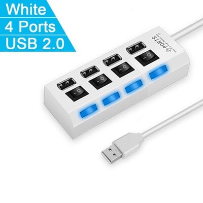 Adaptér Hannord USB 2.0 Hub, 4/7 portov, viacero USB rozbočovačov, portov, viacero expandérov, prepínačov, 30 cm kábel, dokovacie stanice Hub
