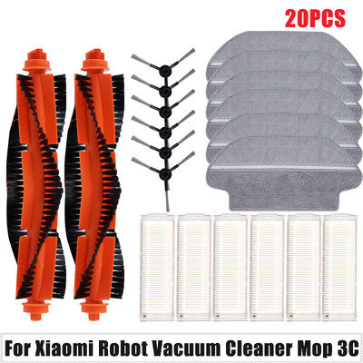 Pre Xiaomi Mijia 3C B106CN Náhradné diely pre robotický vysávač, hlavnú kefu, bočnú kefu, HEPA filter, príslušenstvo