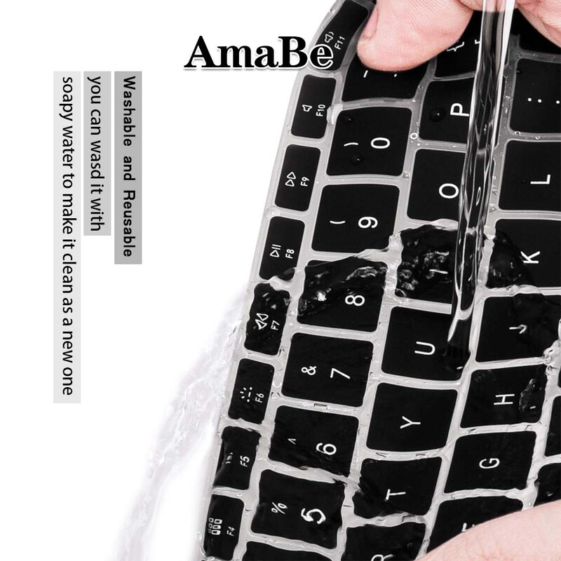 Ūdensizturīgs ASV izkārtojuma tastatūras vāciņš Apple Macbook 12" (A1534) / 2016 PRO 13" A1708 (bez skārienjoslas) Macbook tastatūras vāciņš