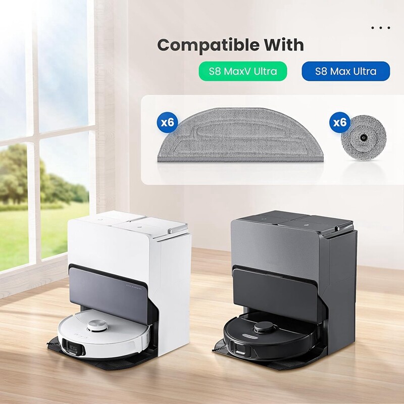 Šluostės, skirtos Roborock S8 Maxv Ultra / S8 Max Ultra roboto dulkių siurblio šluostės užpildymui