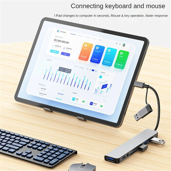 8-ΣΕ-2 USB HUB 3.0 USB C HUB Σταθμός σύνδεσης 5 Gbps μετάδοση υψηλής ταχύτητας Διαχωριστής USB Τύπος C TF/SD Προσαρμογέας OTG για Macbook Pro