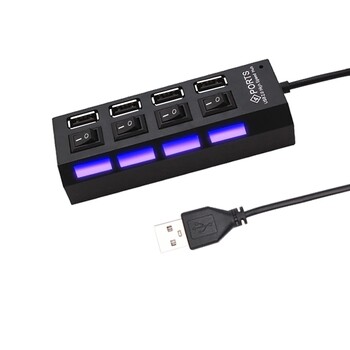 Usb хъб 2.0 хъб Usb сплитер 4 порта Multi Usb хъб 2.0 Hab Захранващ адаптер Разширител Компютърни аксесоари Превключвател Usb кабел за дома