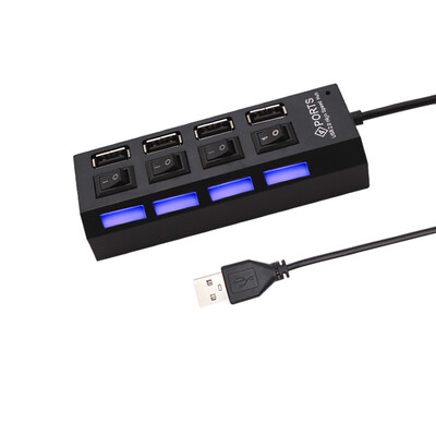 Hub USB 2.0 Hub Splitter USB 4 porturi Hub Multi Usb 2.0 Hab Adaptor de alimentare Extensor Accesorii computer Comutator Cablu USB pentru casa