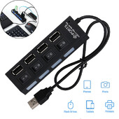 Hub USB 2.0 Splitter USB Hub multiplu Adaptor USB 2.0 USB 4/7 porturi Utilizați adaptor de alimentare USB 2.0 cu comutator ON/OFF Accesorii pentru laptop