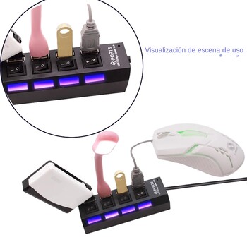 Usb Hub 2.0 USB Splitter Multi Hub USB 2.0 Adapter USB 4/7 Ports Use Adapter Power USB 2.0 with ON/OFF Switch Αξεσουάρ φορητού υπολογιστή