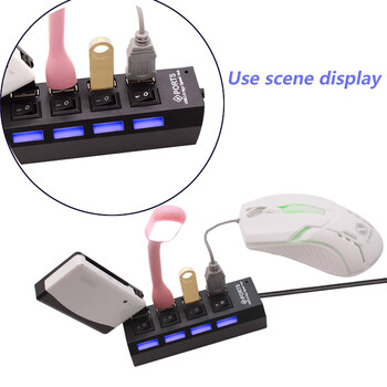 Usb Hub 2.0 USB Splitter Multi Hub USB 2.0 Adapter USB 4/7 Ports Use Adapter Power USB 2.0 with ON/OFF Switch Αξεσουάρ φορητού υπολογιστή