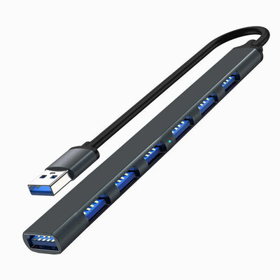 USB 3.0 jaotur 7-pordiga USB-tüüpi C-jaotur 3.0 USB-jaoturi mitme laiendusjaoturi OTG-adapter sülearvuti hiire klaviatuuri jaoks