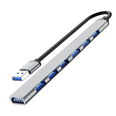 USB 3.0 jaotur 7-pordiga USB-tüüpi C-jaotur 3.0 USB-jaoturi mitme laiendusjaoturi OTG-adapter sülearvuti hiire klaviatuuri jaoks