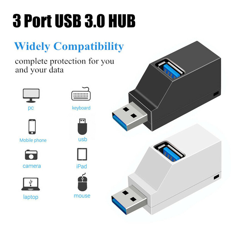 USB HUB Stander 3.0 Adapter Extender Mini Splitter 3 porti personālajam datoram klēpjdatoram Macbok Mobile Phone High Speed U diska lasītājs priekš Xiaomi
