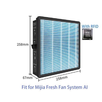 Filter za pročišćavanje zraka za Xiaomi Mijia A1 Fresh Fan System MJXFJ-150-A1 Kompozitni filtar srednje učinkovitosti visoke učinkovitosti 258*258