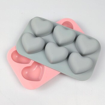 Cavities Valentine Heart Καλούπι σιλικόνης για σαπούνι DIY Love Soap Making Σοκολάτα ψησίματος Φόρμα κεριών Δώρα Προμήθειες χειροτεχνίας Διακόσμηση σπιτιού