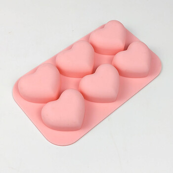 Cavities Valentine Heart Καλούπι σιλικόνης για σαπούνι DIY Love Soap Making Σοκολάτα ψησίματος Φόρμα κεριών Δώρα Προμήθειες χειροτεχνίας Διακόσμηση σπιτιού