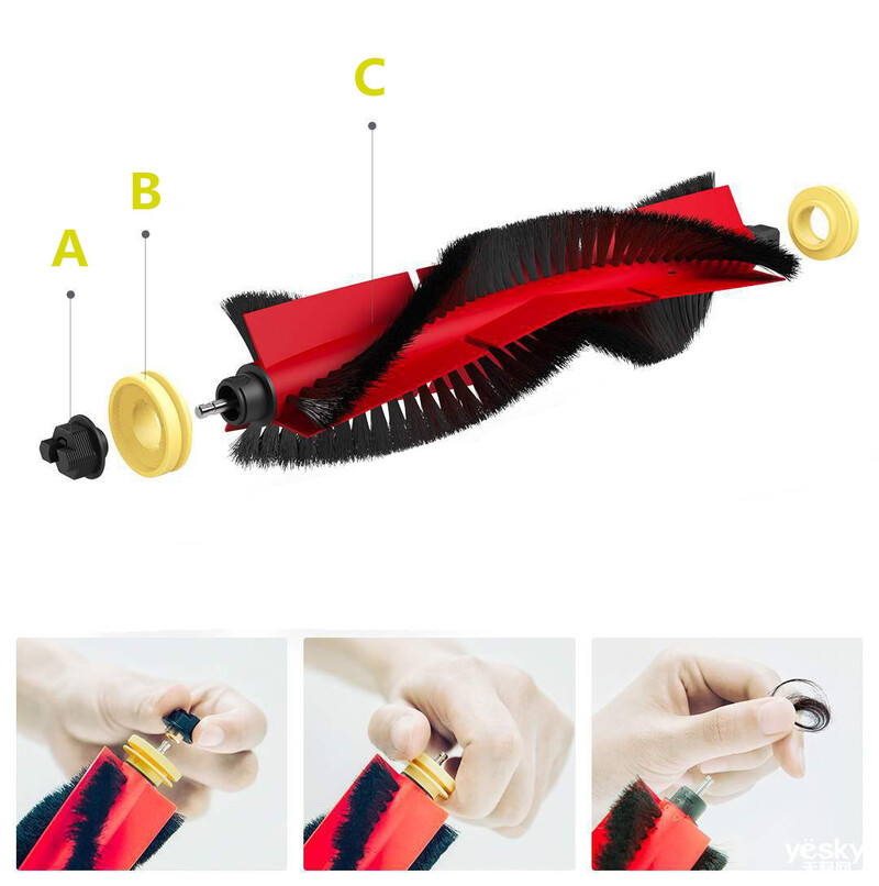 Visas komplektas, skirtas Xiaomi Roborock visos serijos dulkių siurbliui S5 / S6 Max Pure Maxv S50 S60 Xiaowa E35 Mi Robot Brush Filter Mop