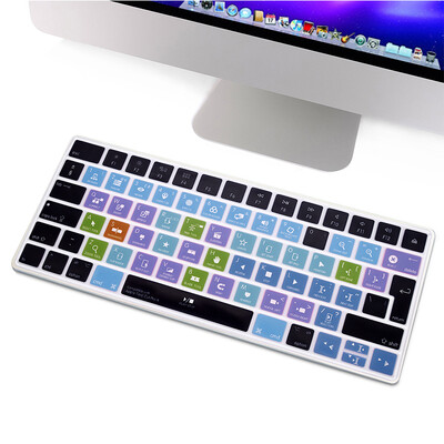Silikónový kryt klávesnice HRH Shortcut Hotkey, rozloženie EÚ, pre Apple iMac Wireless Magic Keyboard 2. generácie MLA22LL/A, model A1644