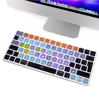 Silikónový kryt klávesnice HRH Shortcut Hotkey, rozloženie EÚ, pre Apple iMac Wireless Magic Keyboard 2. generácie MLA22LL/A, model A1644