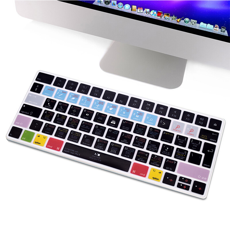 Silikónový kryt klávesnice HRH Shortcut Hotkey, rozloženie EÚ, pre Apple iMac Wireless Magic Keyboard 2. generácie MLA22LL/A, model A1644