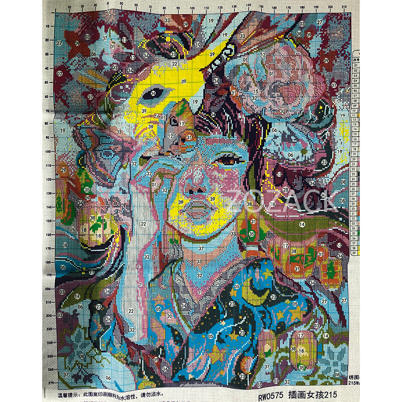 „Zozack“ rankdarbiai, „pasidaryk pats“ spausdinti „Illustrator“ mergaitiškų siuvinėjimo kryželiu rinkiniai, skirti pilnam siuvinėjimui „Siuvinėjimo kryželiu“ komplektas namų sienų dekoravimui