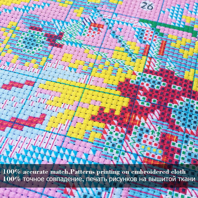 „Zozack“ rankdarbiai, „pasidaryk pats“ spausdinti „Illustrator“ mergaitiškų siuvinėjimo kryželiu rinkiniai, skirti pilnam siuvinėjimui „Siuvinėjimo kryželiu“ komplektas namų sienų dekoravimui