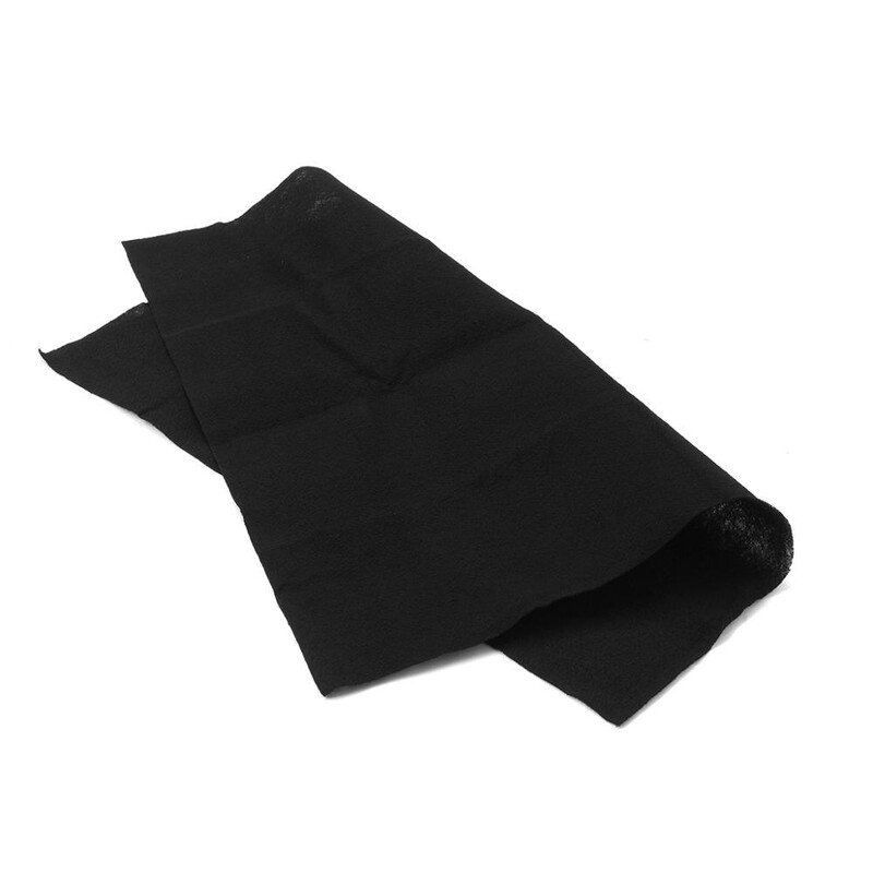 1m x 1m Biezums 3mm Mājas audums Melns Gaisa kondicionieris Aktivētā ogle HEPA Gaisa attīrītāji Piederumi Attīrītājs Filtra audums