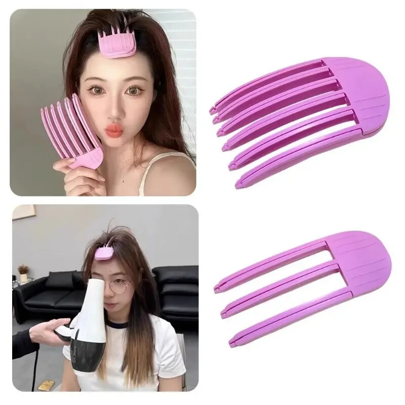 Hajcsat Hajformázás Magas koponya felső Kiegészítők Szél műanyag fésű Hajgyökerek Természetes Bolyhos Lusta Emberek Nyommentes Kiegészítők