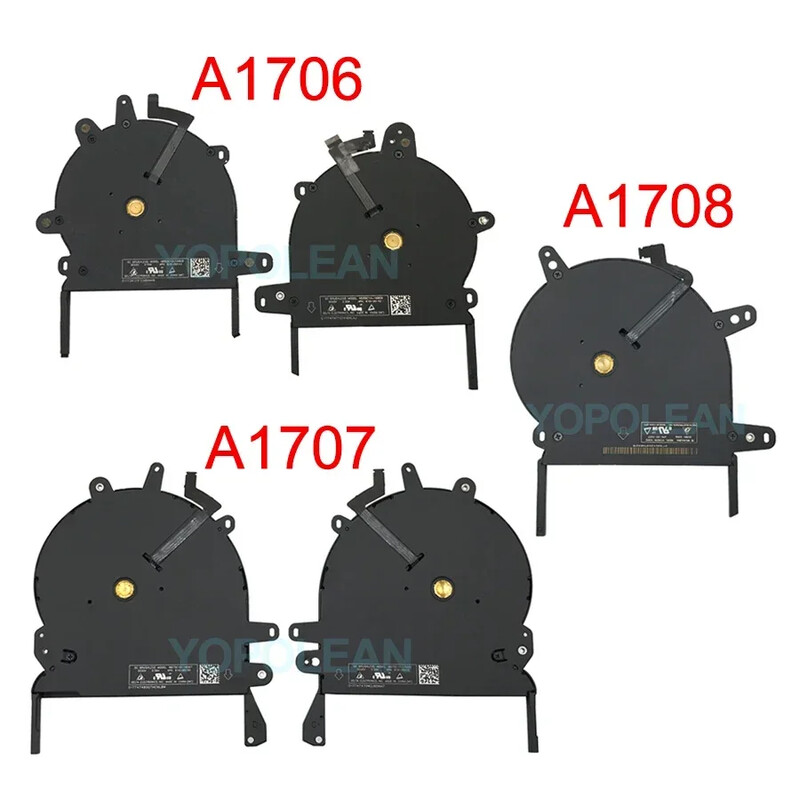 Originalus nešiojamojo kompiuterio aušintuvo ventiliatoriaus rinkinys, skirtas MacBook Pro Retina 13" 15" A1706 A1707 A1708 CPU aušinimo ventiliatorius 2016 2017 m.
