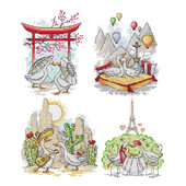 Džiaugsmo sekmadienio kryžminio dygsnio rinkinys, ančių mylėtojo kelionė, 14CT atspausdintas siuvinėjimo kryželiu rinkinys, rankdarbiai, pramogos namuose