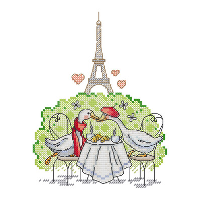 Džiaugsmo sekmadienio kryžminio dygsnio rinkinys, ančių mylėtojo kelionė, 14CT atspausdintas siuvinėjimo kryželiu rinkinys, rankdarbiai, pramogos namuose