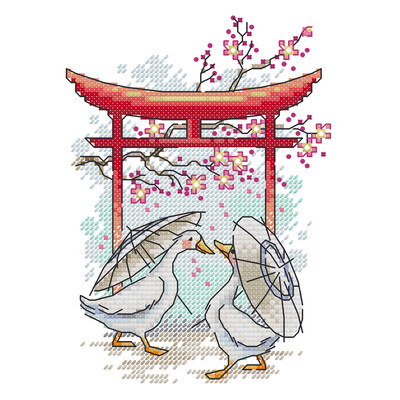 Džiaugsmo sekmadienio kryžminio dygsnio rinkinys, ančių mylėtojo kelionė, 14CT atspausdintas siuvinėjimo kryželiu rinkinys, rankdarbiai, pramogos namuose