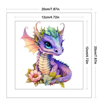 20*20cm Animals Series Cross Stitch Kit Printed Canvas Full Ebroidery Οικολογικό βαμβακερό νήμα 18CT Σετ κεντήματος ζωγραφικής για το σπίτι διακόσμηση